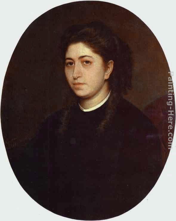 Ivan Nikolaevich Kramskoy Portrait of a Young Woman Dressed in Black Velvet